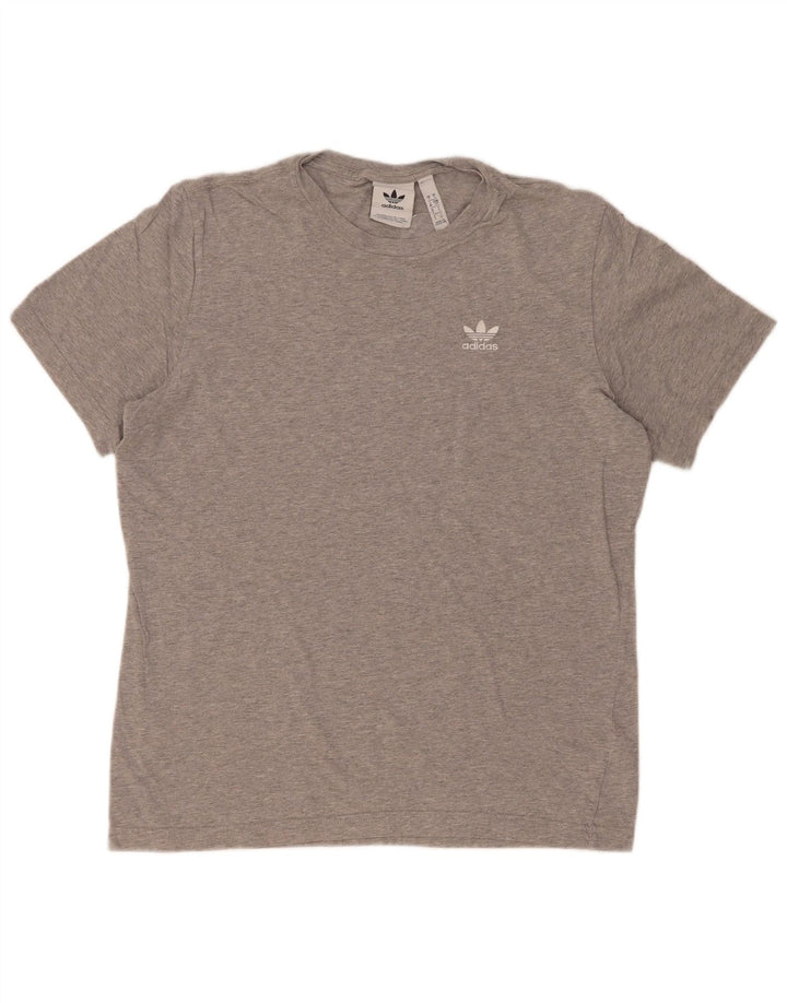 Ανδρικό T-Shirt Adidas Top Μικρό γκρι βαμβακερό
