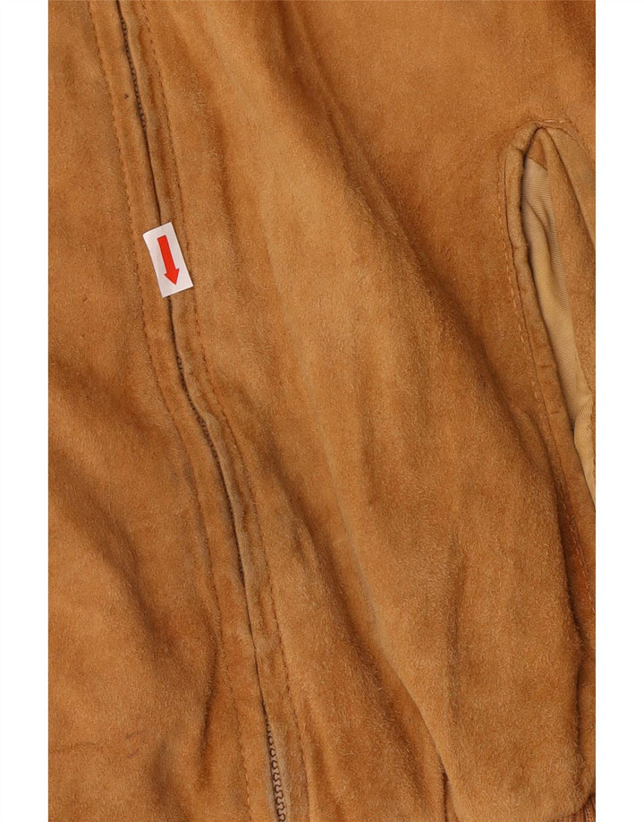Vintage Ανδρικό Suede Bomber Jacket UK 42 XL Καφέ Δερμάτινο