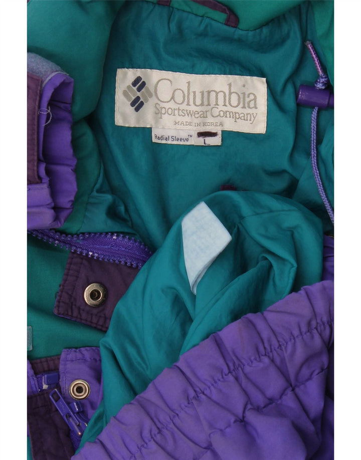 Γυναικείο τζάκετ Columbia Oversized Windbreaker UK 16 Large Purple Colourblock