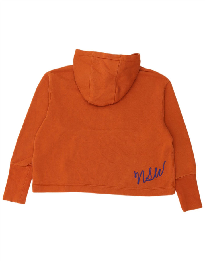 Nike Γυναικείο Hoodie Jumper UK 14 Medium πορτοκαλί βαμβακερό