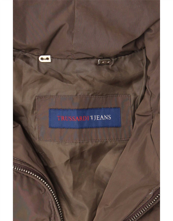 Γυναικείο παλτό Trussardi με κουκούλα IT 40 Small Brown
