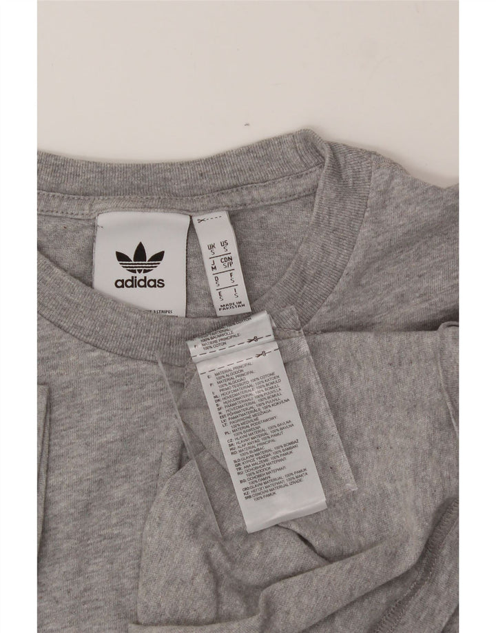 ADIDAS Mens T-Shirt Top Small Grey Cotton Vintage Adidas and Second-Hand Adidas from Messina Hembry 