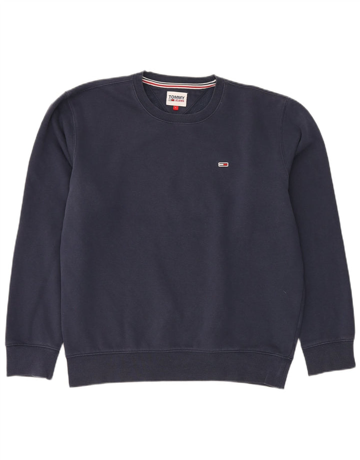 TOMMY HILFIGER Ανδρική φούτερ Jumper Large Navy Blue από βαμβάκι