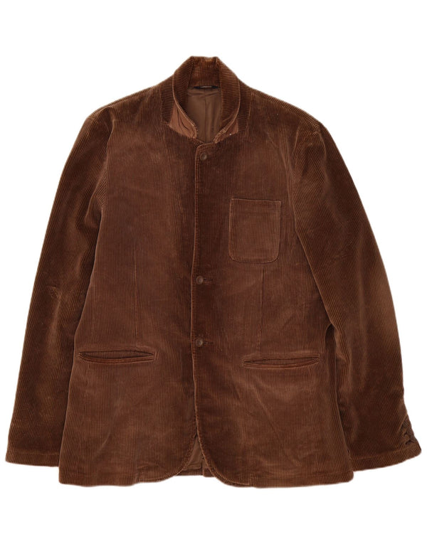 Ανδρικό τζάκετ Gap 3 κουμπιών κοτλέ blazer UK 40 μεγάλο καφέ βαμβακερό