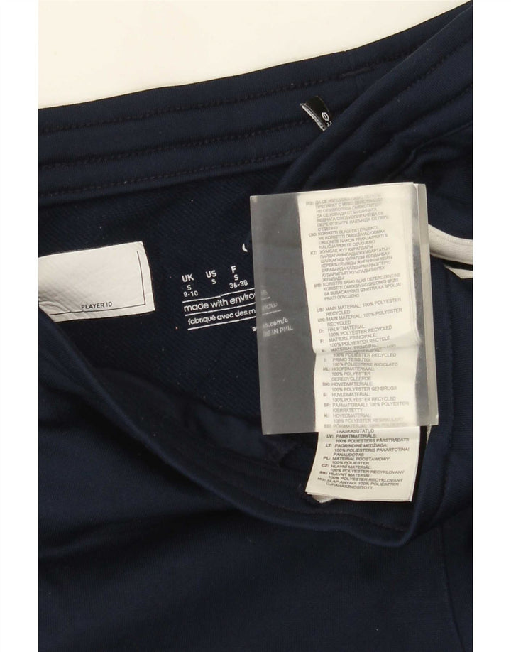 Γυναικεία αθλητική φόρμα γραφικών Adidas UK 8/10 Small Navy Blue Polyester