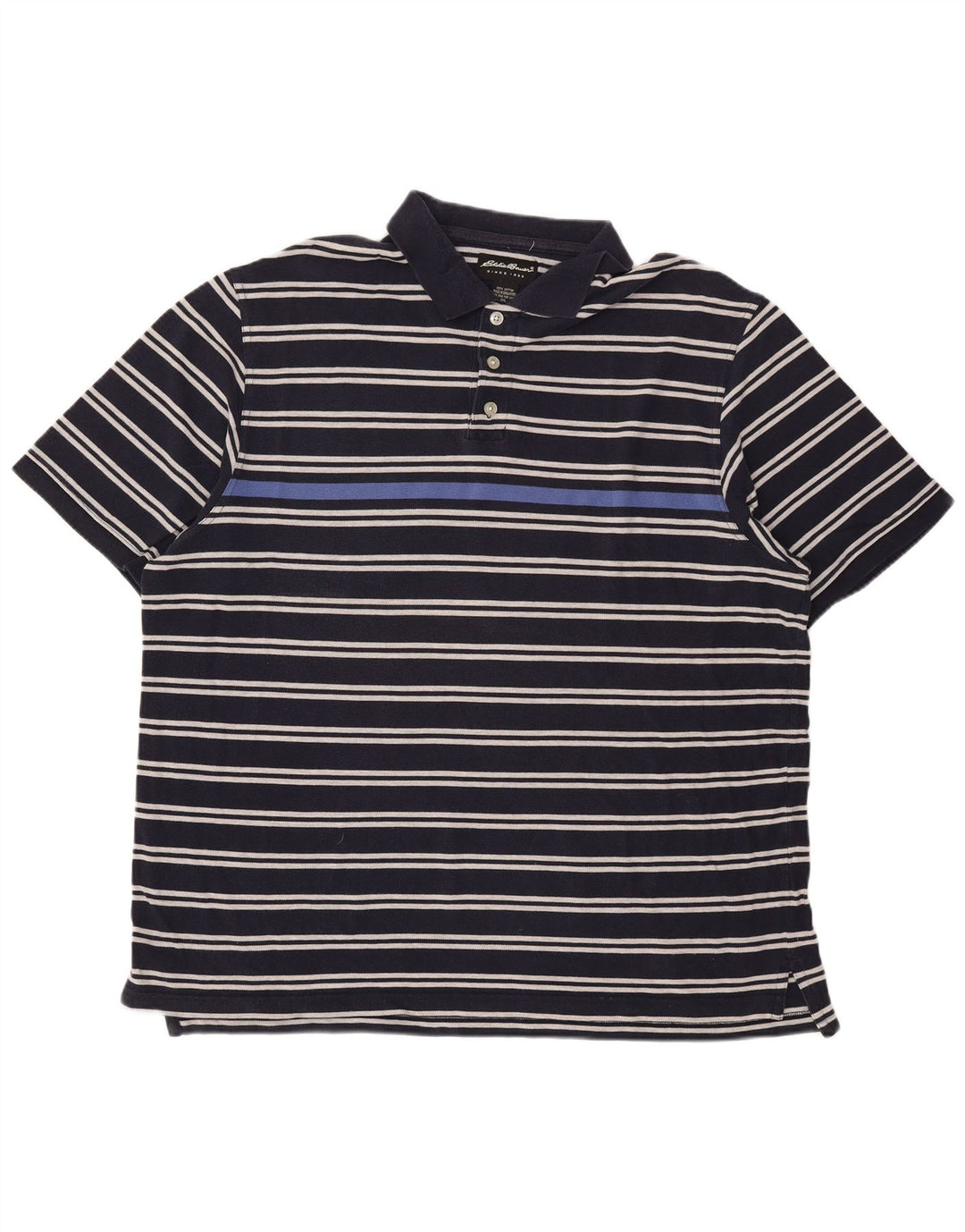 Ανδρικό πουκάμισο πόλο Eddie Bauer 2XL Navy Blue ριγέ βαμβακερό