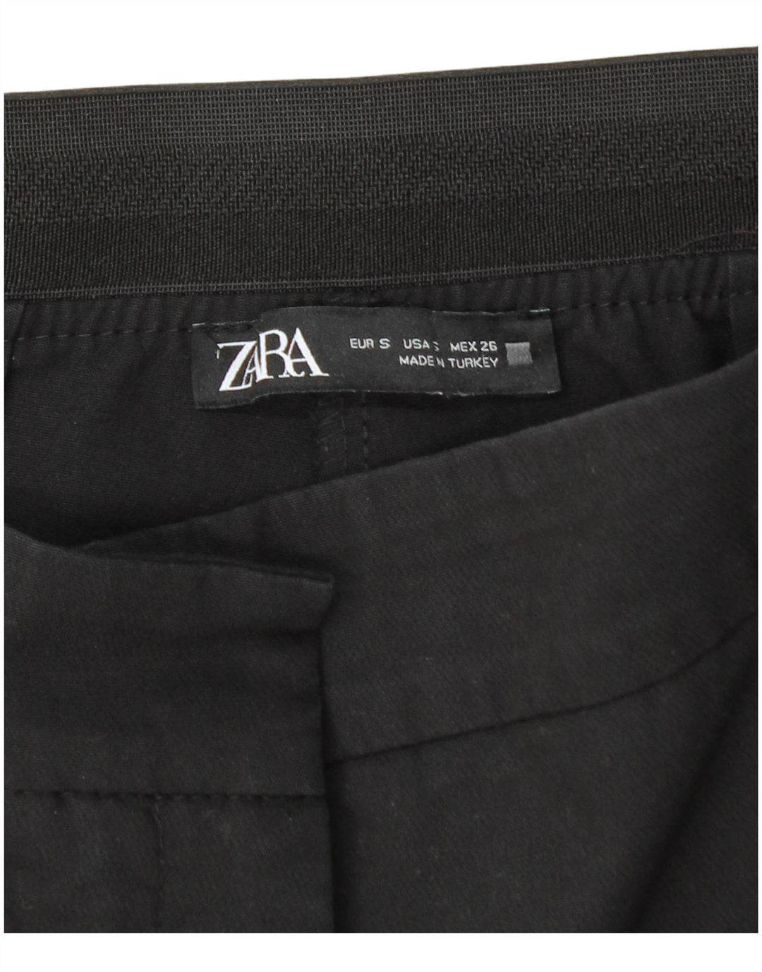 Zara Γυναικείο Slim παντελόνι Chino Small W26 L27 Black