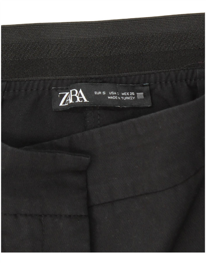 Zara Γυναικείο Slim παντελόνι Chino Small W26 L27 Black
