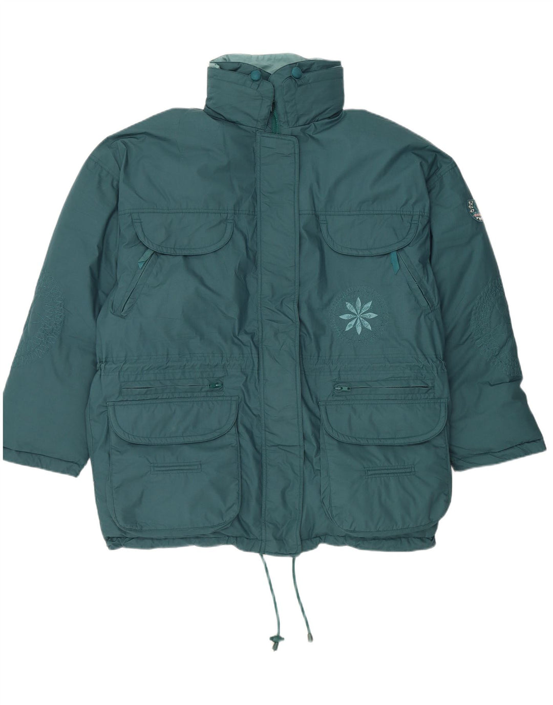 DIADORA Γυναικείο μπουφάν με κουκούλα μεγάλου μεγέθους UK 16 μεγάλο μπλε φλοράλ