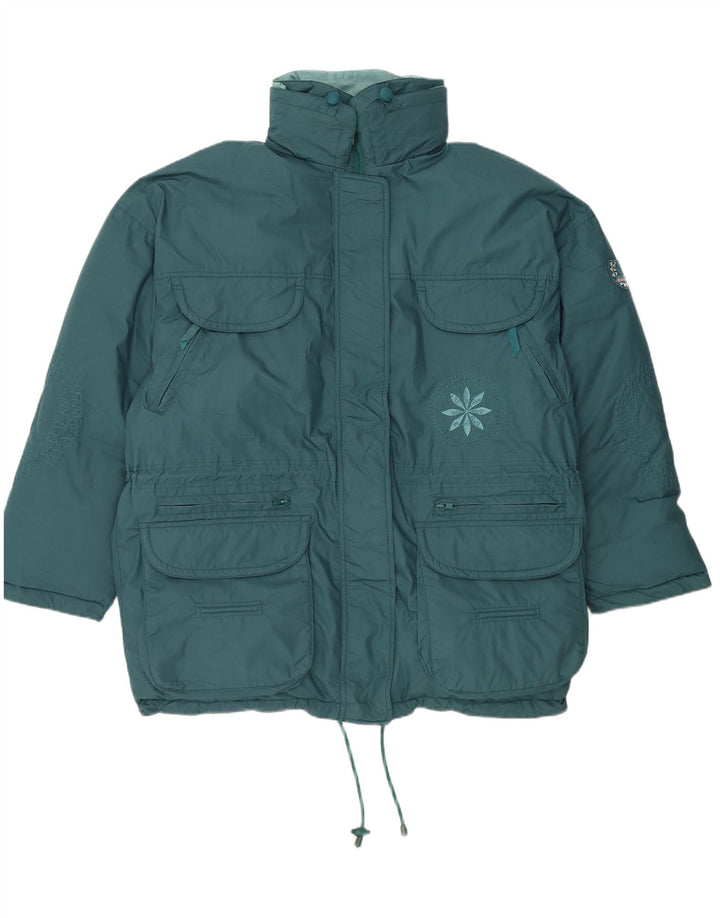 DIADORA Γυναικείο μπουφάν με κουκούλα μεγάλου μεγέθους UK 16 μεγάλο μπλε φλοράλ