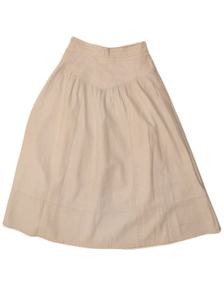 Vintage γυναικείο δερμάτινο σετ 2 τεμαχίων UK 12 Medium W26 Off White