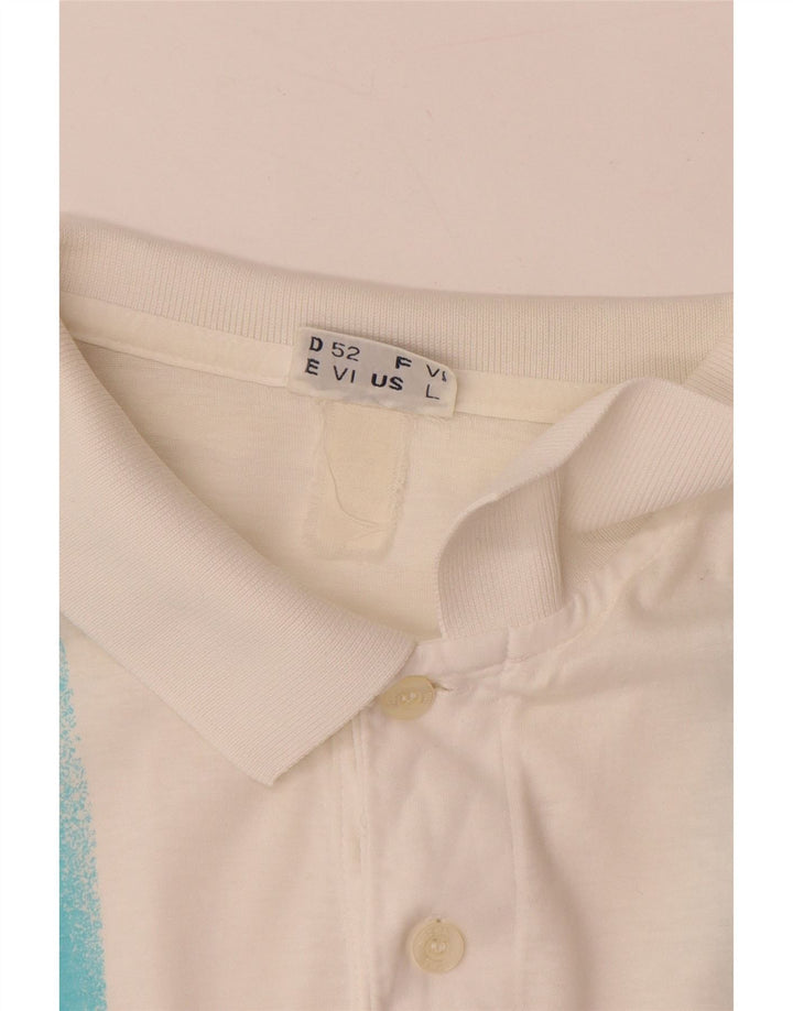 SERGIO TACCHINI Ανδρικό μπλουζάκι πόλο EU 52 μεγάλο λευκό ριγέ