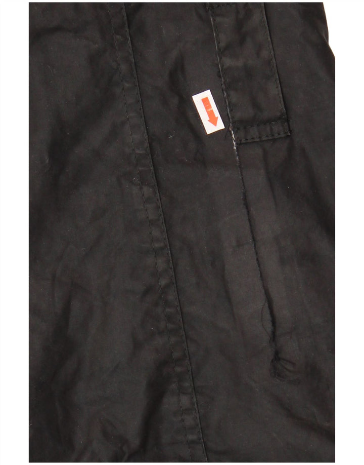 BARBOUR Womens Military Waxed Cotton Jacket UK 14 Large Black