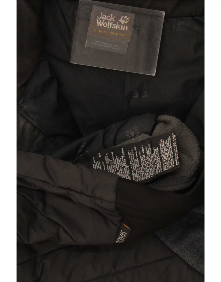 Jack Wolfskin γυναικείο μπουφάν UK 16 Large Black Colorblock Πολυεστέρας