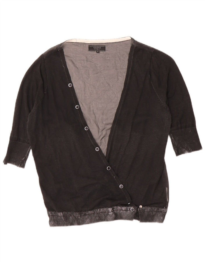Γυναικείο πουλόβερ Guess 3/4 μανίκι ζακέτα UK 12 μεσαίο γκρι