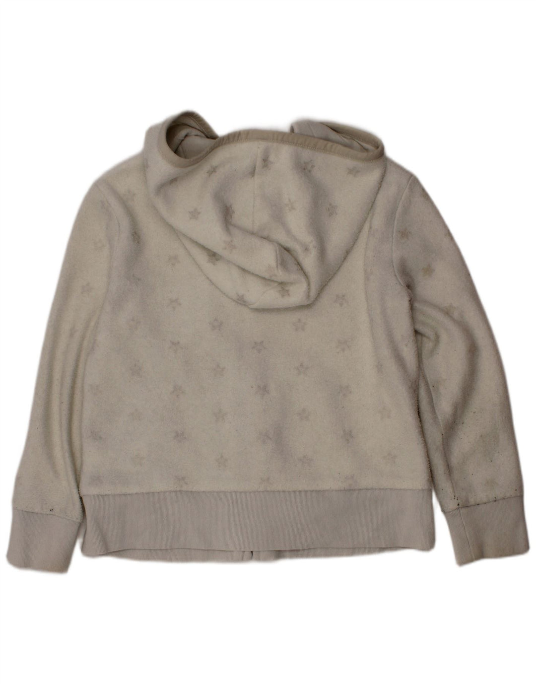 GAP Girls Graphic Hooded Fleece Jacket 6-7 ετών Small White Polyester