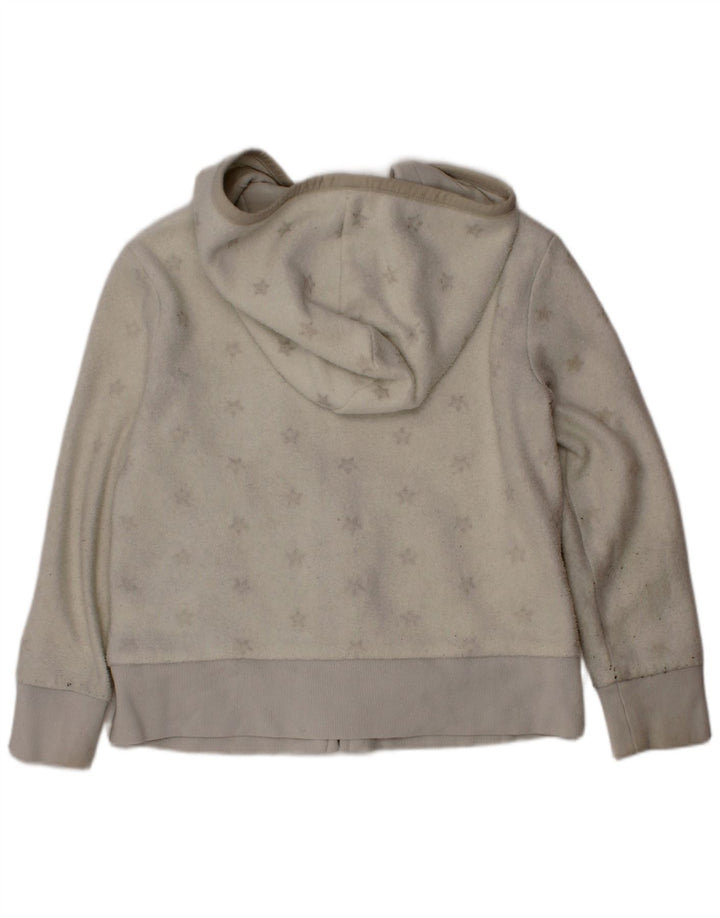 GAP Girls Graphic Hooded Fleece Jacket 6-7 ετών Small White Polyester