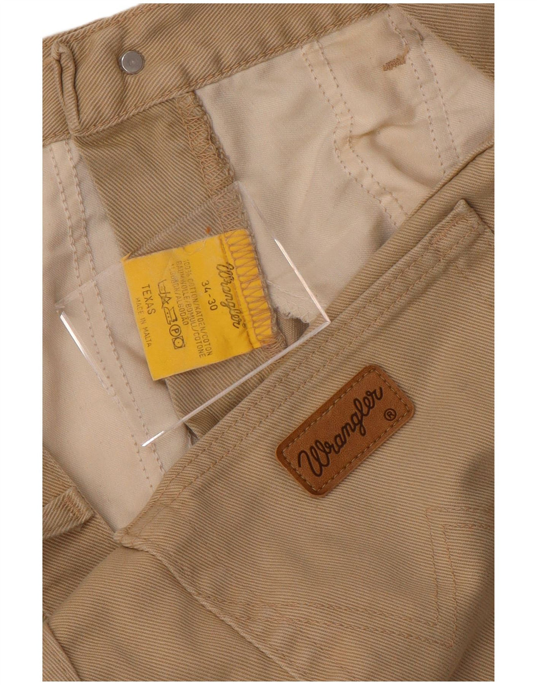 WRANGLER Ανδρικό Texas Straight Jeans W34 L30 Beige Cotton