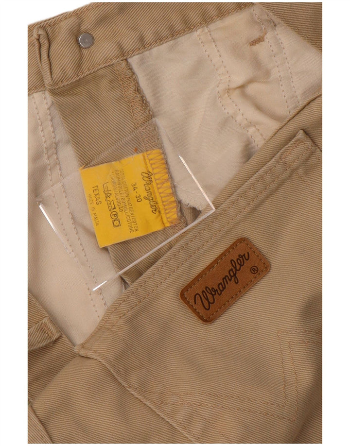 WRANGLER Ανδρικό Texas Straight Jeans W34 L30 Beige Cotton
