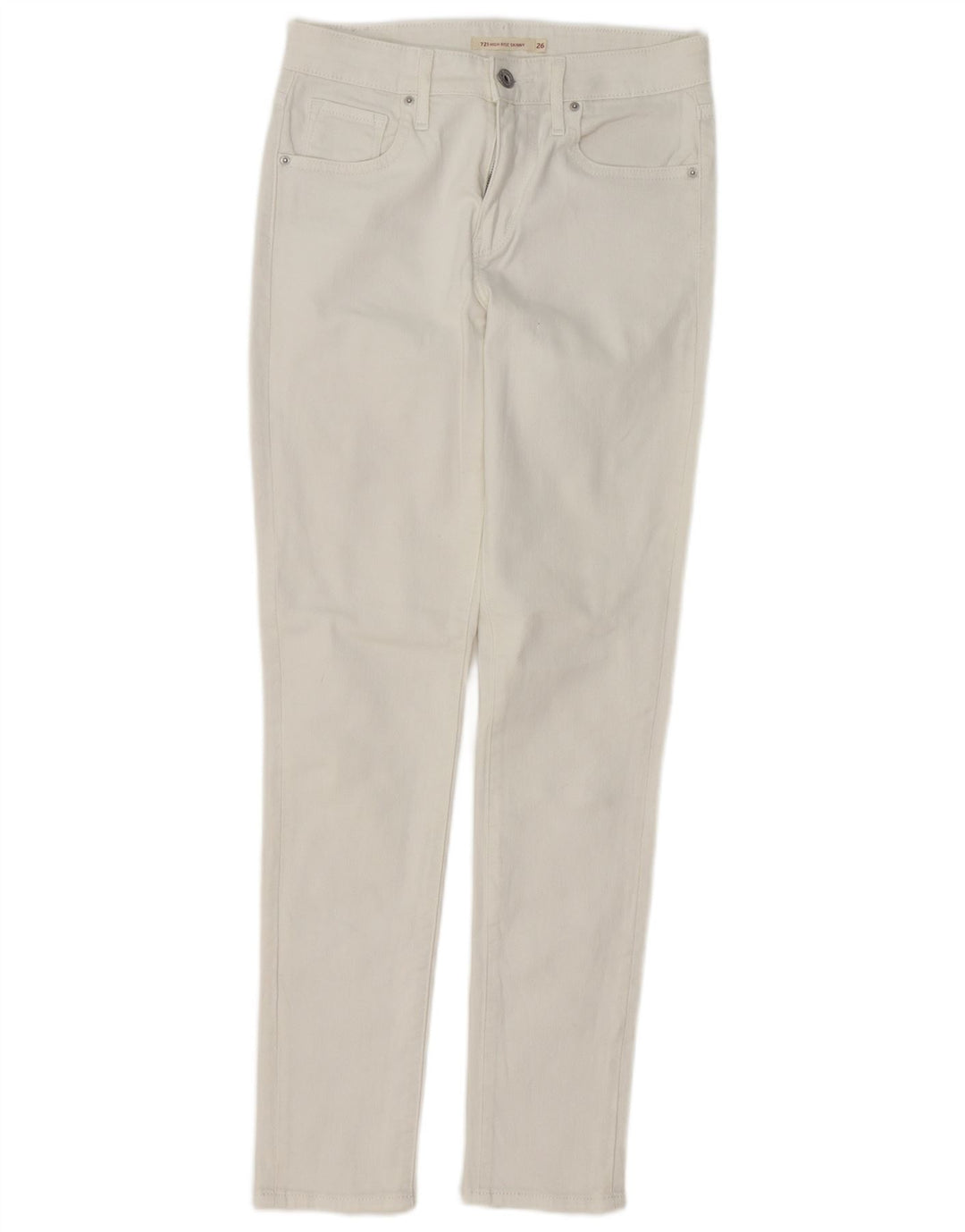 LEVI'S Γυναικείο 721 Ψηλό Skinny Jeans W26 L29 Λευκό