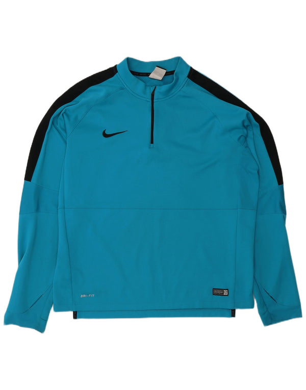 Ανδρική φόρμα Nike Dri Fit με φερμουάρ πουλόβερ στο επάνω μέρος XL Blue Colourblock