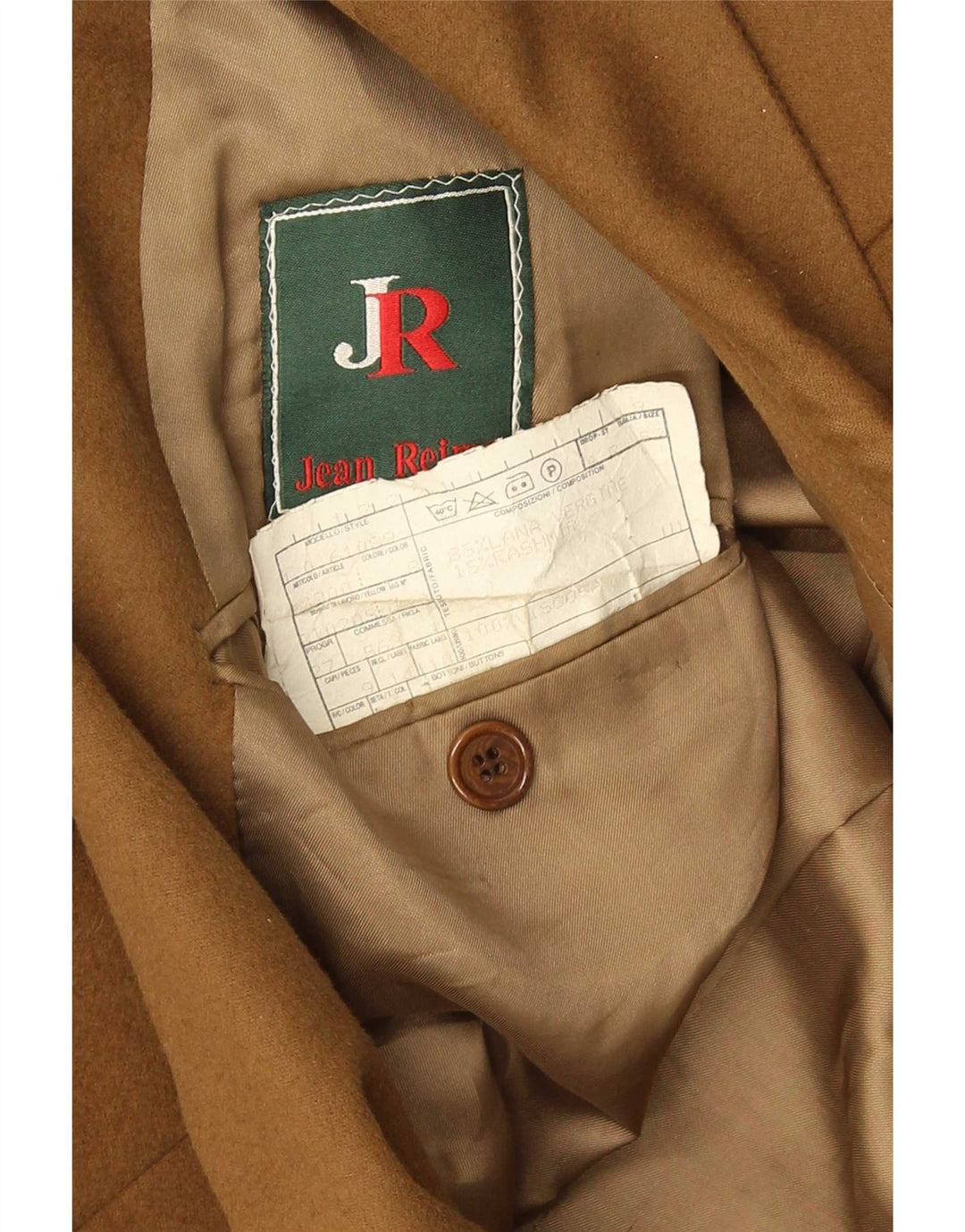 Vintage ανδρικό σακάκι με διπλό στήθος IT 52 XL μπεζ παρθένο μαλλί