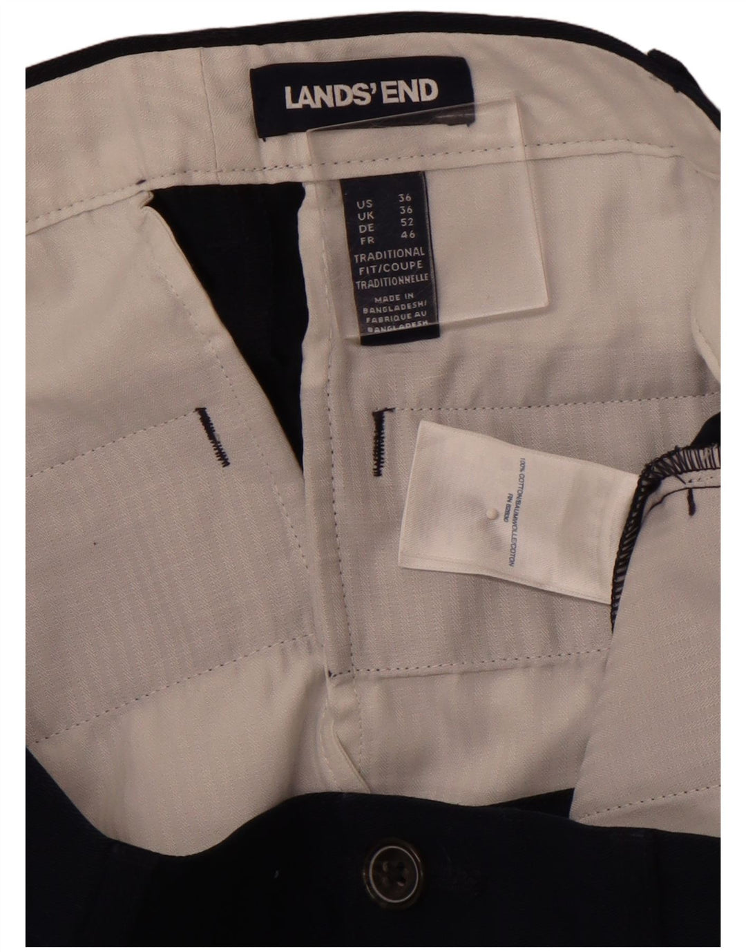 Ανδρικό σορτς Chino LANDS END W36 Μεγάλο Βαμβακερό Navy Blue