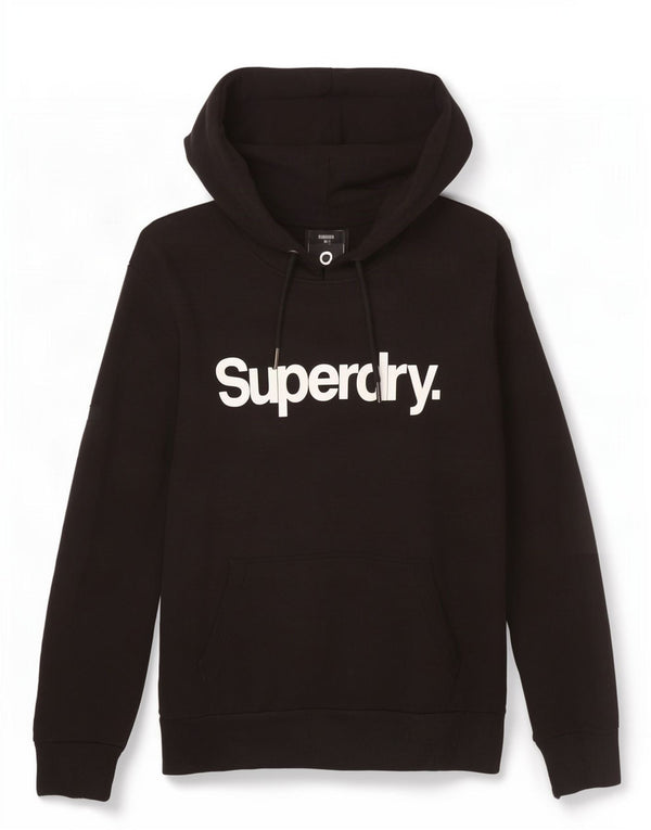 Superdry Mens Graphic Hoodie Jumper 2XL Black Cotton