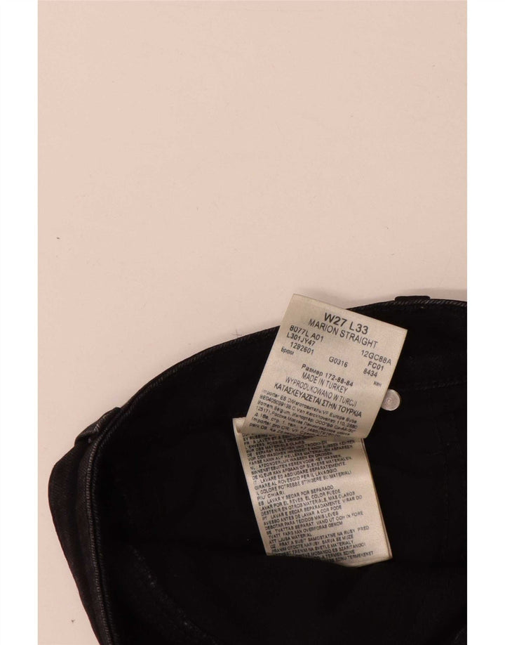 Lee Womens Marion Straight Jeans W27 L25 Μαύρο βαμβακερό