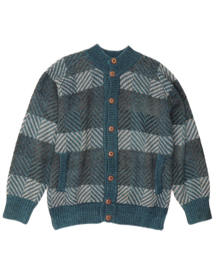 Vintage Ανδρική Ζακέτα πουλόβερ Large Blue Chevron
