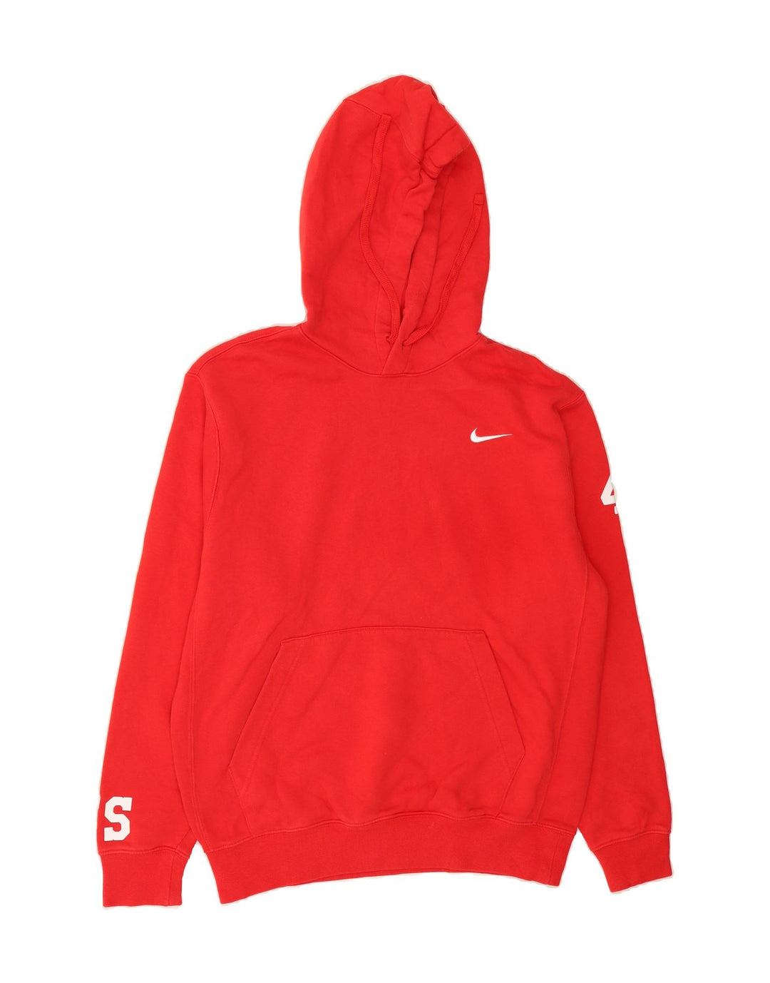 NIKE Mens Graphic Hoodie Jumper Small Red Cotton Vintage Nike and Second-Hand Nike from Messina Hembry 