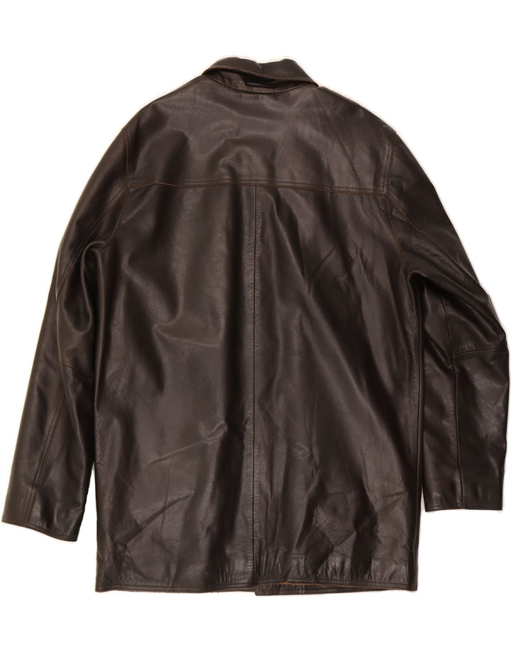 CHEVIGNON Mens Leather Coat UK 40 Large Brown Leather Vintage Chevignon and Second-Hand Chevignon from Messina Hembry 