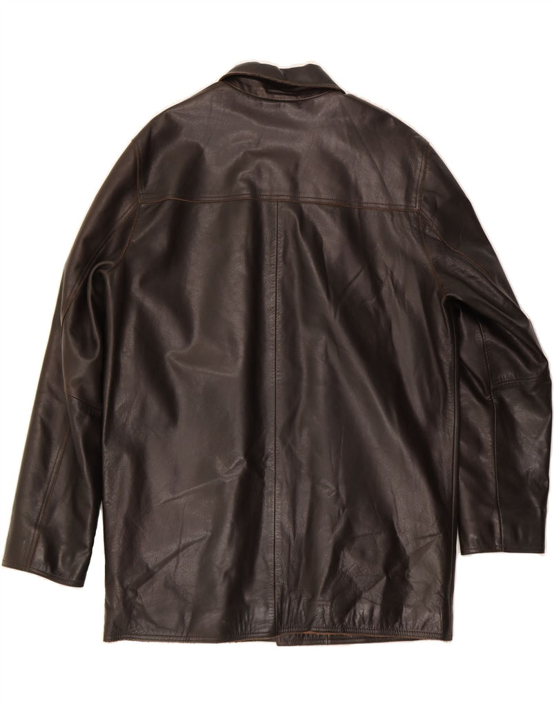 CHEVIGNON Mens Leather Coat UK 40 Large Brown Leather Vintage Chevignon and Second-Hand Chevignon from Messina Hembry 