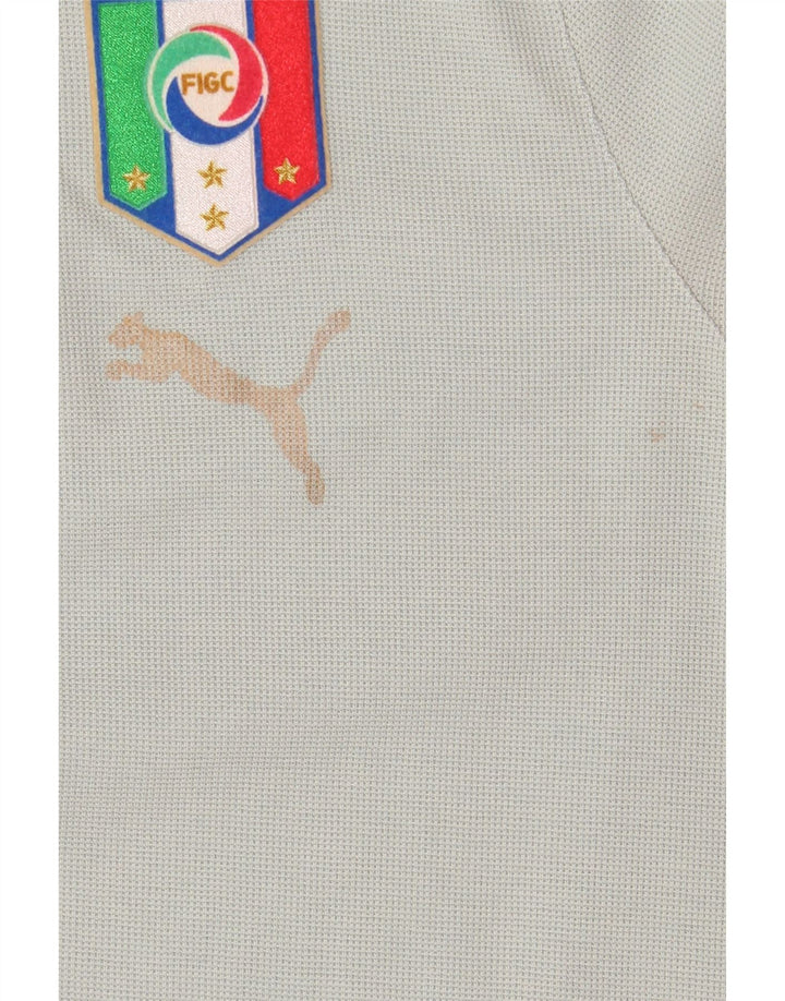 Πουκάμισο Puma Mens Italia Graphic Polo, μεσαίο μπλε βαμβακερό
