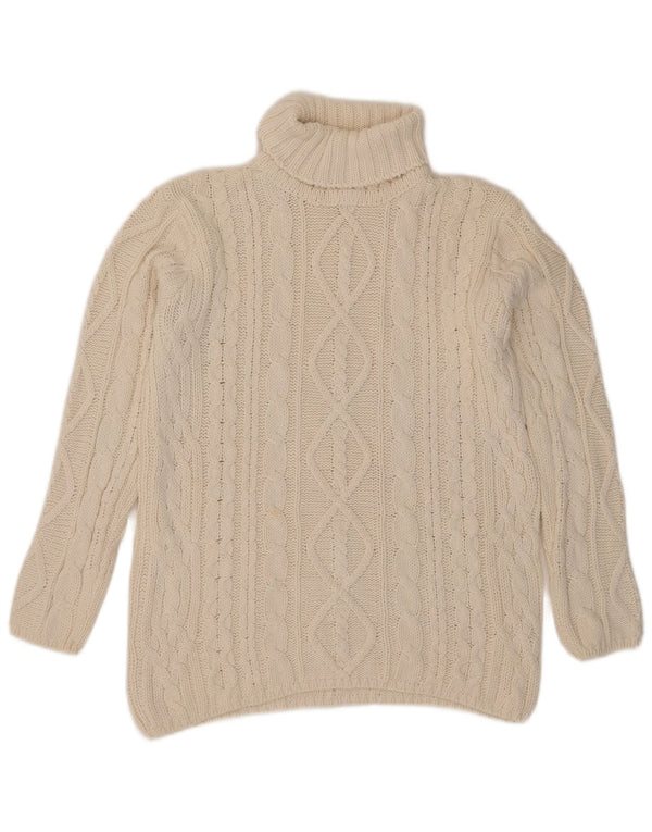 Ανδρικό πουλόβερ με ρολό λαιμόκοψη L.O.G.G Medium Off White Ramie