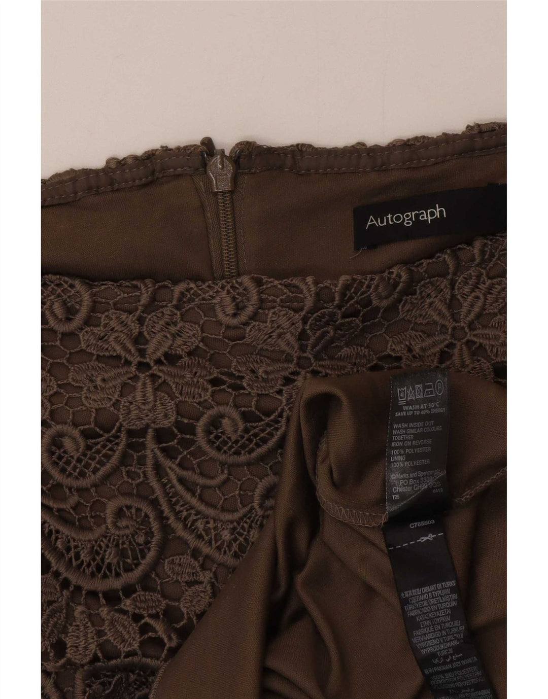 Marks & Spencer Γυναικεία ίσια φούστα Autograph UK 12 Medium W30 Khaki