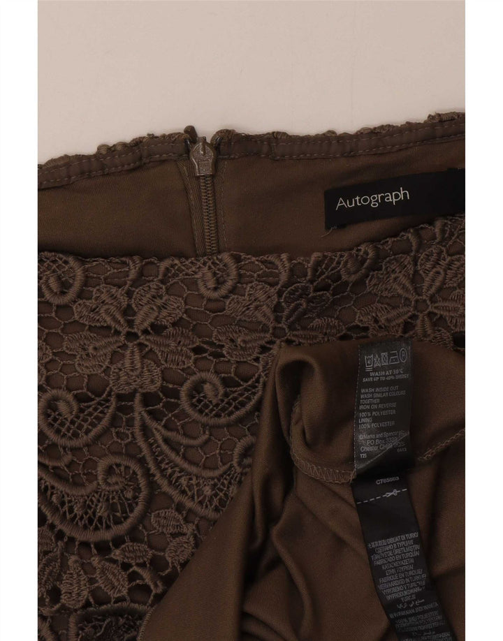 Marks & Spencer Γυναικεία ίσια φούστα Autograph UK 12 Medium W30 Khaki