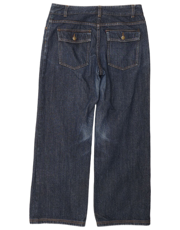 Τοστ Γυναικείο Wide Leg Jeans UK 12 Medium W32 L29 Navy Blue