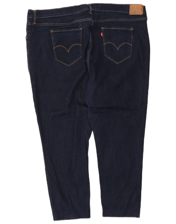 Levi's Womens 721 High Rise Crop Skinny Jeans US 24 4XL W42 L24 Navy Blue
