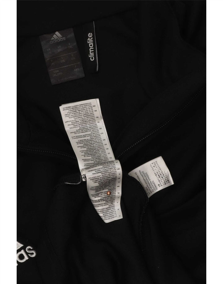 Adidas Ανδρική φόρμα πουλόβερ με φερμουάρ Climalite Top 2XL Μαύρο Πολυεστέρα