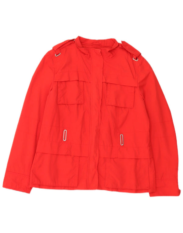 Zara Γυναικείο Military Jacket UK 18 XL Red Cotton