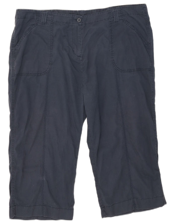 Marks & Spencer Γυναικεία βερμούδα UK 20 2XL W40 Navy Blue Cotton