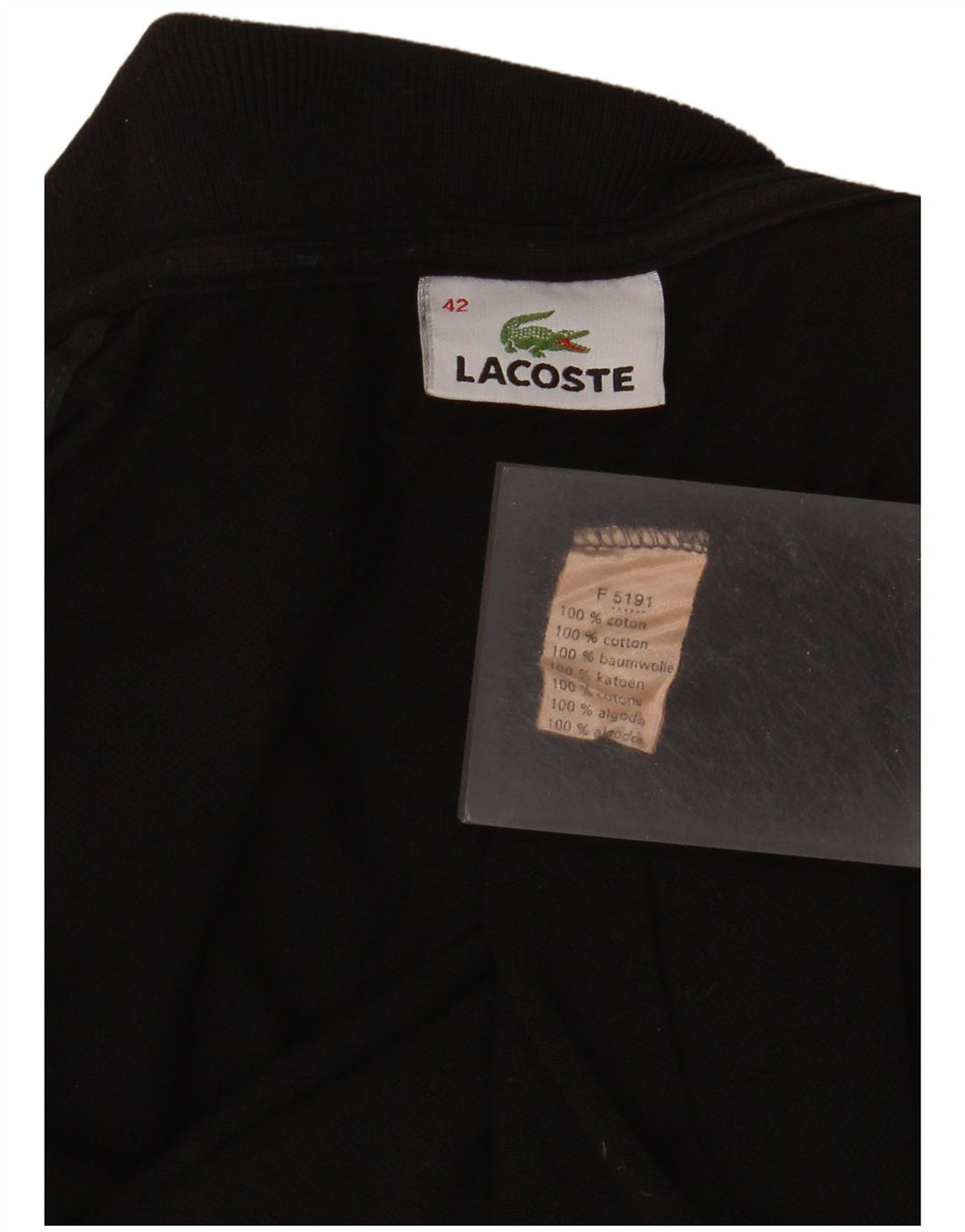 Γυναικείο πουκάμισο Polo Lacoste Νούμερο 42 Μεγάλο μαύρο βαμβακερό