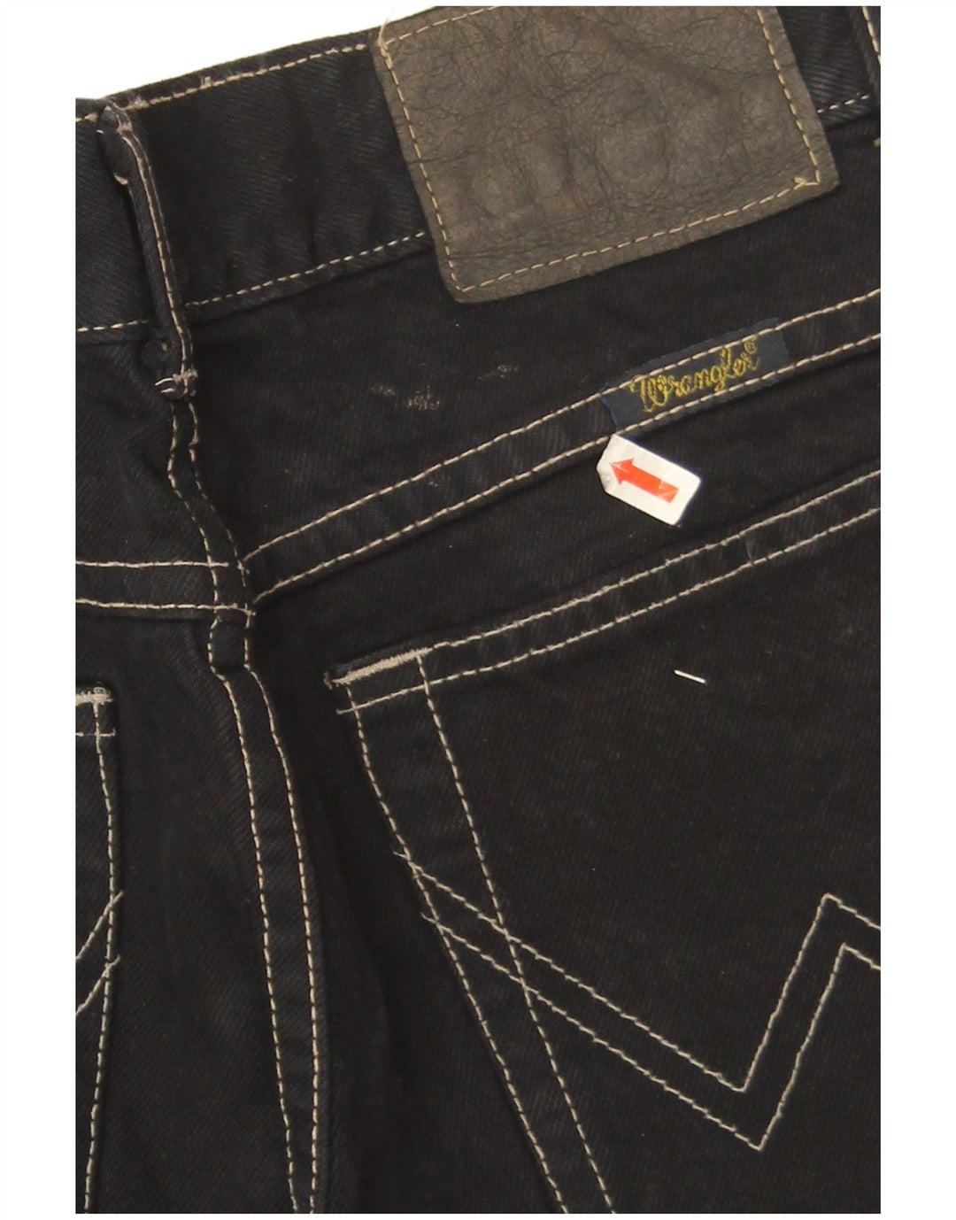Ανδρικό τζιν Wrangler ίσιο W34 L34 μαύρο βαμβακερό