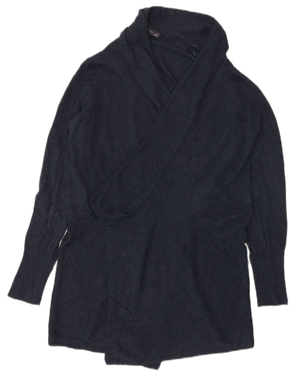 Marks & Spencer Γυναικείο Longline ανοιχτό πουλόβερ ζακέτα UK 16 Large Navy Blue