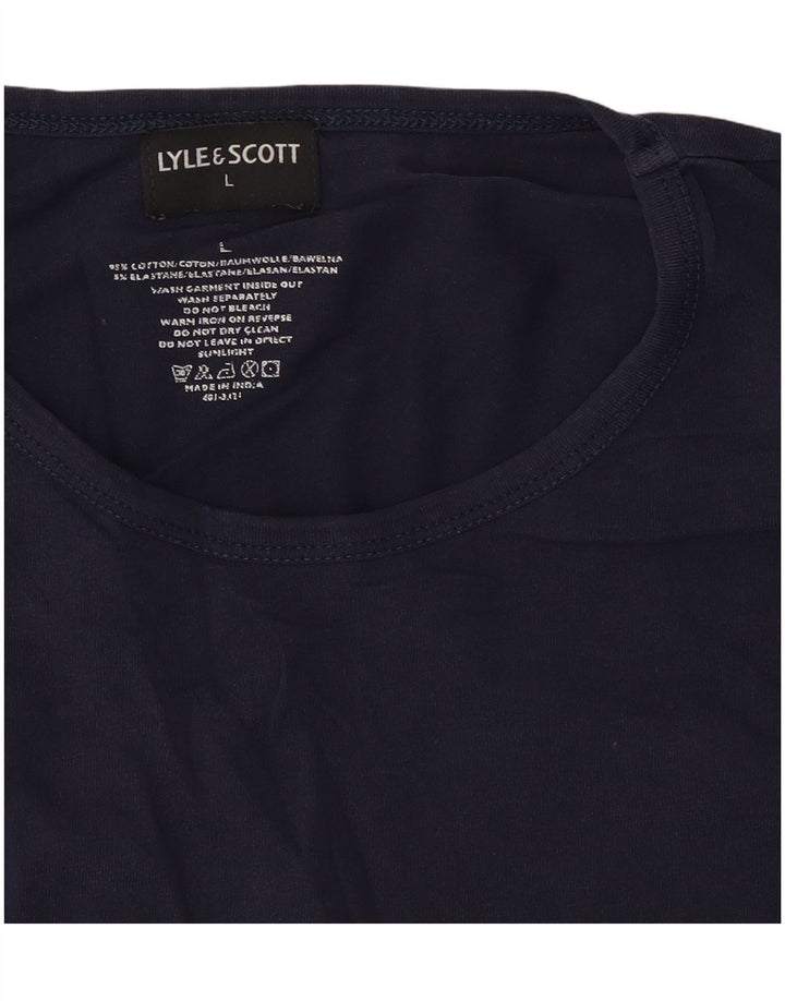 Ανδρικό T-Shirt Lyle & Scott Top Large Navy Blue από βαμβάκι