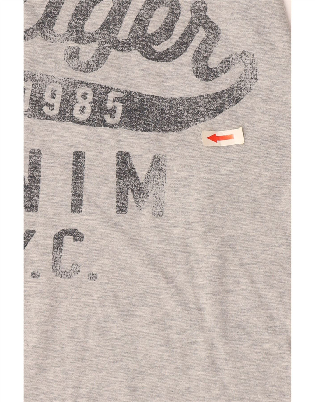 Ανδρικό γραφικό μπλουζάκι Tommy Hilfiger Top μεγάλο γκρι βαμβακερό