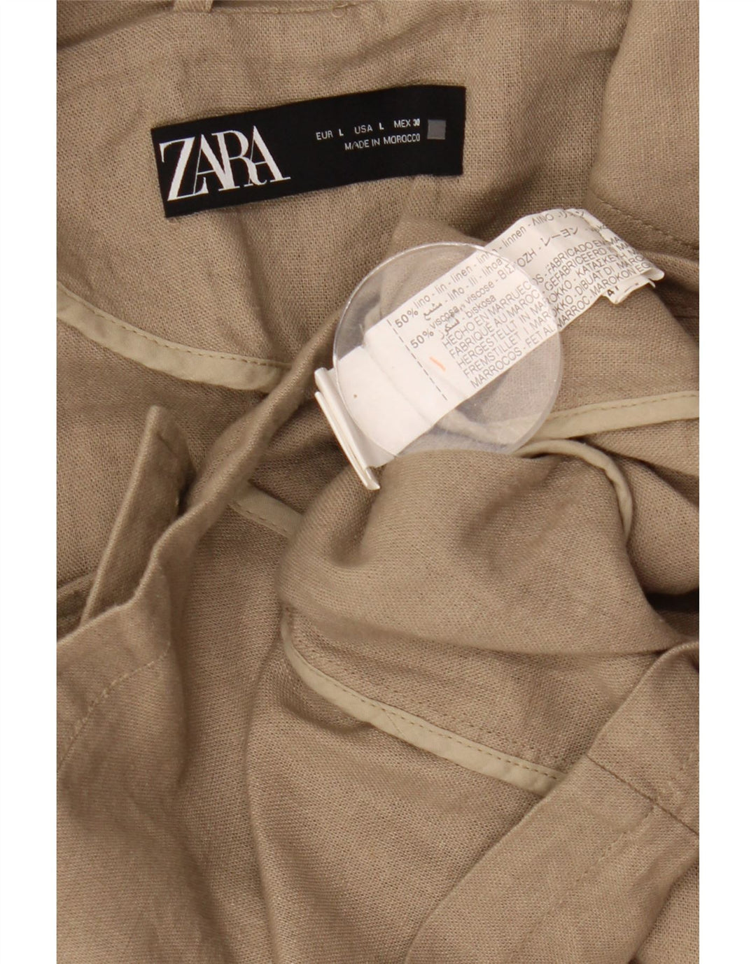 Zara Γυναικείο Μπουφάν με διπλό στήθος UK 16 Large Khaki