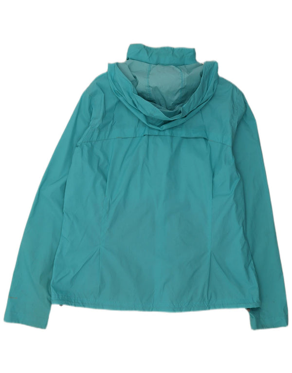 Columbia Γυναικείο μπουφάν βροχής με κουκούλα UK 18 XL τιρκουάζ νάιλον