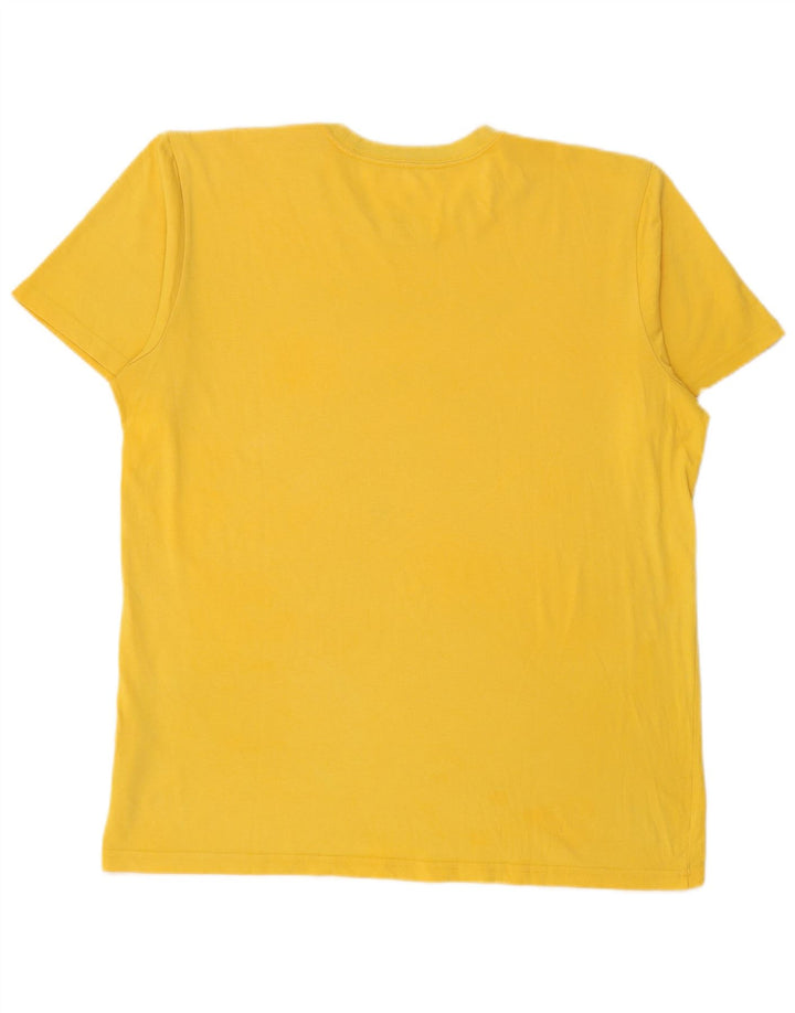 Ανδρικό γραφικό μπλουζάκι ADIDAS Golden State Warriors Top μεγάλο κίτρινο βαμβακερό